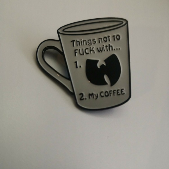 Wu-Tang Clan coffee ENAMEL PIN FUNNY - Picture 1 of 2